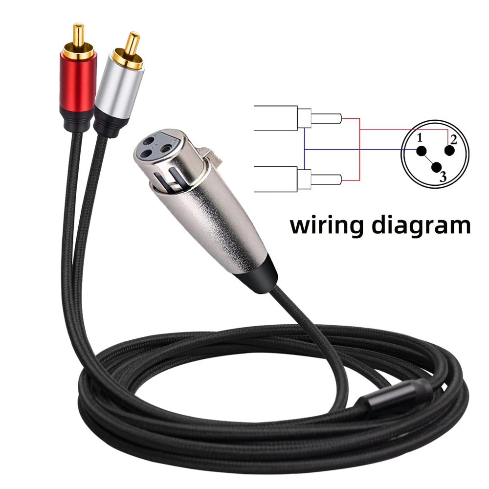 ׷  뷱 XLR ũ ̺,    ȣ ӱ, 1M, 2M, 3M, 2 RCA ̺, 3 