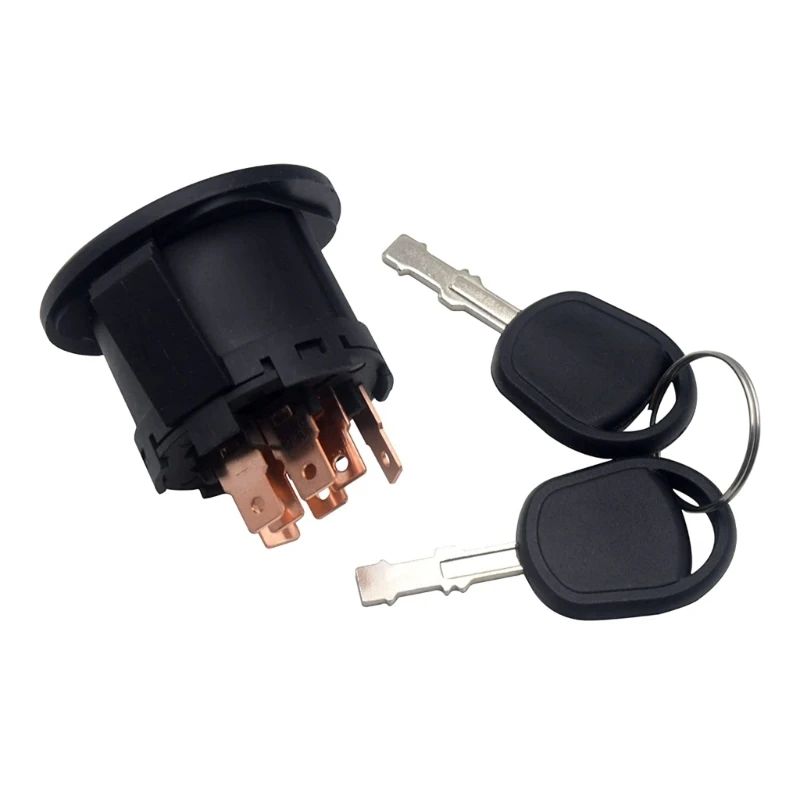 Upgraded 7-Terminals Starter Ignition Switch Keys 532193350 Compatible for Riding Lawn Mower Tractor Plastic & Metal D7YA riding lawn mower ignition switch