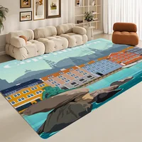 World City Travel Floor Mat Rectangle Anti-slip Home Soft Badmat Front Door Indoor Outdoor Mat Hotel Decor Mat 2