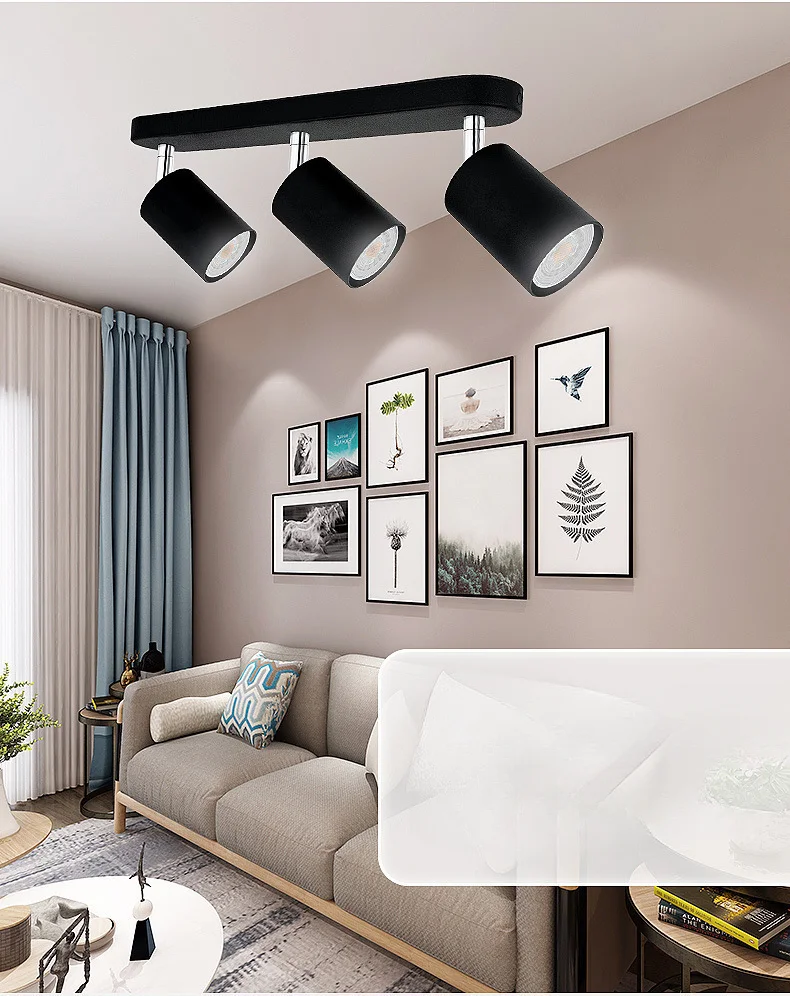 Description Picture 5 of itemTrack Lights Spotlights Background Wall Spotlights Clothing Stores LED Stores Surface Mounted Household Rail Mounted Spotlights