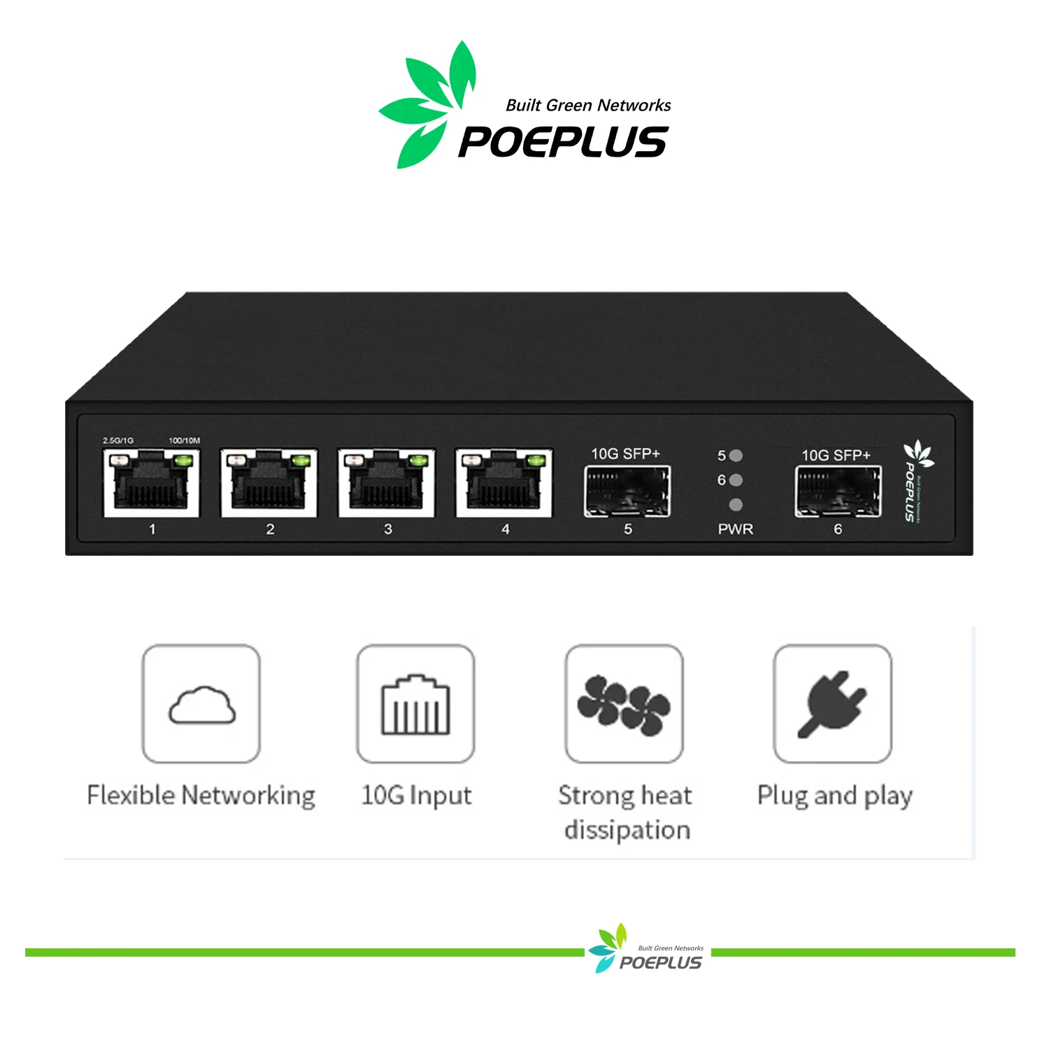 commutateur-ethernet-poe-25-gbe-a-4-ports-avec-2x10g-wrechargeable-ou-liaison-montante-rj45