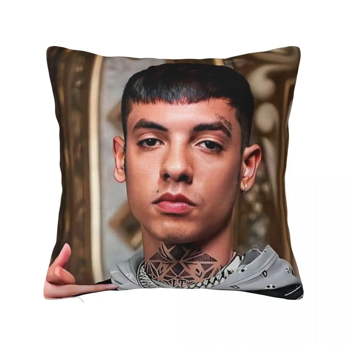 

Natanael Cano Pillowcase Soft Polyester Cushion Cover Decorative Rapper Musician Throw Pillow Case Cover Home Zippered 40X40cm