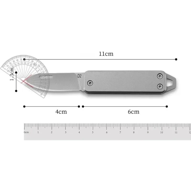 Folding Knife Sharp Outdoor Multi Functional Stainless Steel Mini Home Portable Keychain Fruit Knife Open Box