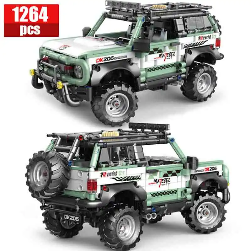 Famoso Super Cross Country Racing Sports High Tech Car Building Blocks City Speed Champions Sport Suv Bricks For Boys Toys Gift