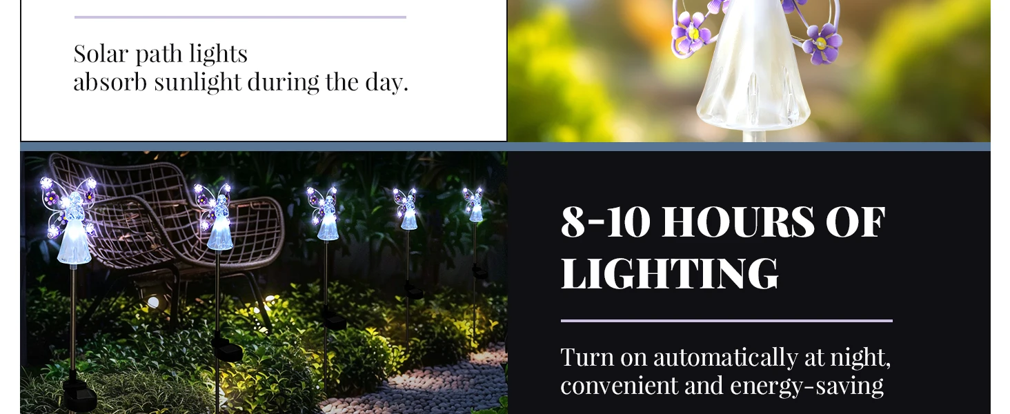 Outdoor flower wing angel solar decoration