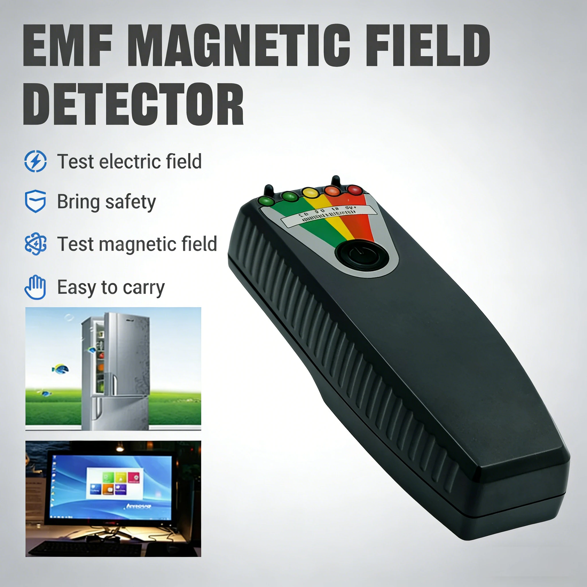 K3 EMF 감지기 디지털 전자기장 측정기 5단계 LED 디스플레이 가정용 EMF 측정 초자연적 현상 연구용