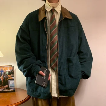 Giacca bomber da uomo vintage stile americano 2025 Giacche a vento Cappotti con cerniera Capispalla cargo allentato autunnale 1