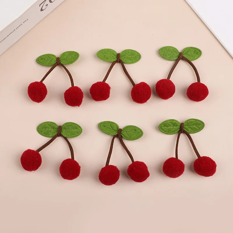 Felt Balls Cherry Garland Kids Girl 1st Birthday Party Banner DIY Fruit Wall Hanging Decoration Christmas Baby Shower Home Decor