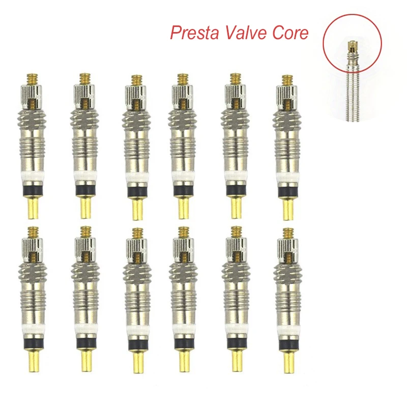 Bicycle Removable Presta Valve Core Bike Replacement Brass Tubeless Core Road MTB Bike 2~40pcs