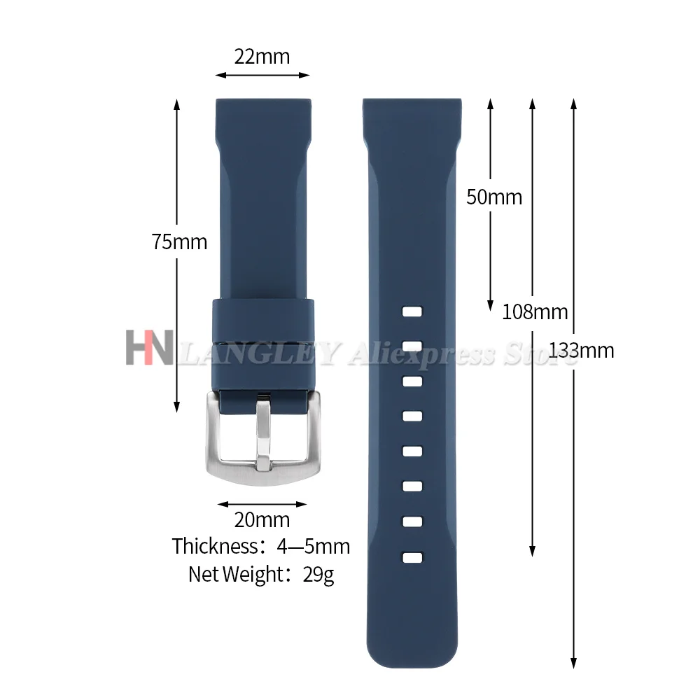 Universal Silicone Waterproof Sports Strap - Soft Rubber Bracelet