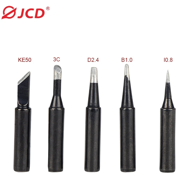 JCD Soldering Iron Tips Black Pure Copper Soldering Tip 5pcs/set 900M-T Lead-free Welding Solder Rework Tools Accessories