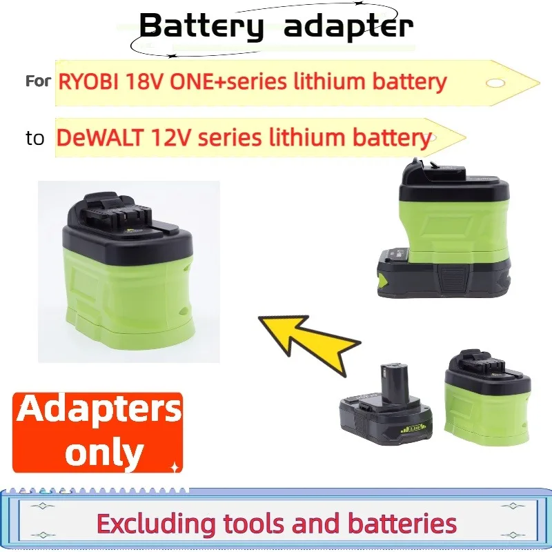 

For RYOBI 18V ONE+series Lithium Battery Adapter To DeWALT 12V Series Lithium Battery Cordless Electric Drill (Only Adapter)