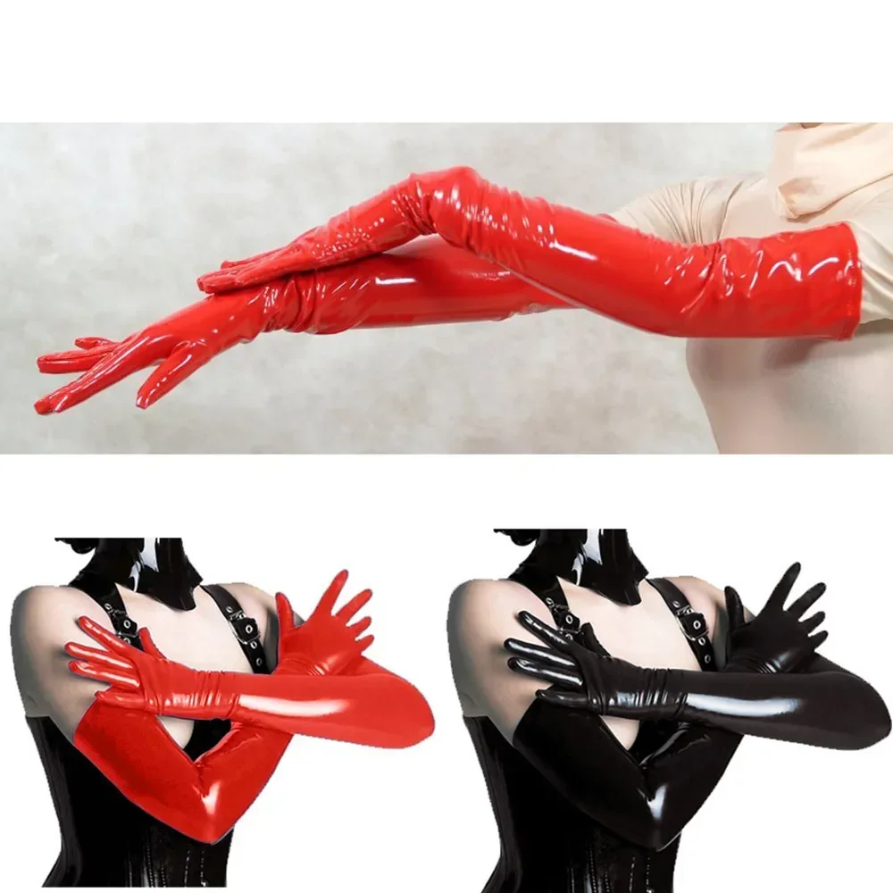 Guanti Eleganti Senza Dita per Donna, Lunghi fino al Polso, in Pizzo Floreale, per Banchetti e Feste, Bianchi, Rossi, Neri, in Spandex/Poliestere