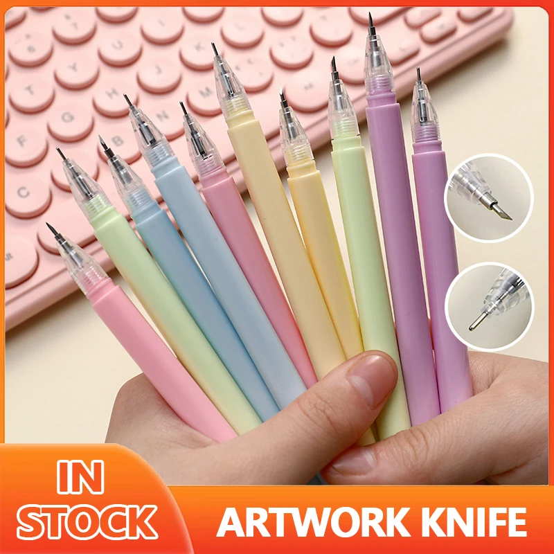 Portable Dualpurpose Double Head Cutting Knife Gel Pen DIY Craft Tools
