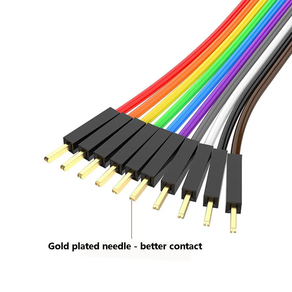 Versatile 10-Pin Jumper Wire Cable Set - Male/Female Connectors, Multiple Lengths