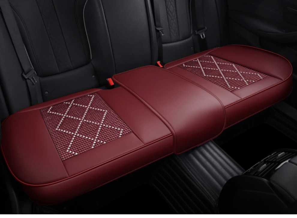 Hochwertige Autositzkissen aus Napa-Leder + Eisseide, verdickte 3D-Flügel auf beiden Seiten, geeignet für 95% aller Autos. – Detail 31