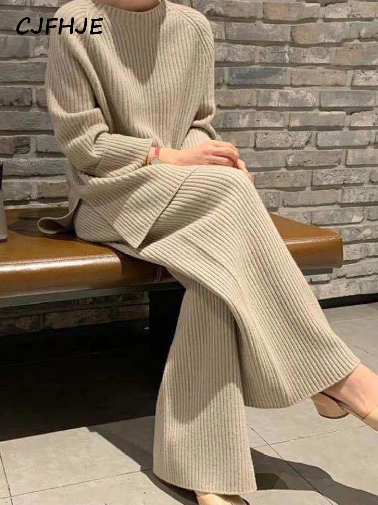 Fashion Hanging Neck Strapless Solid Color Women'S Knitted Suit
