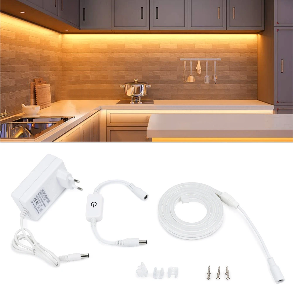 DC12V LED Strip Light 2835SMD 120Led/m Flexible Waterproof IP65 Neon Light Tape With Touch Dimmer switch For Home Decor lighting sticky led lights