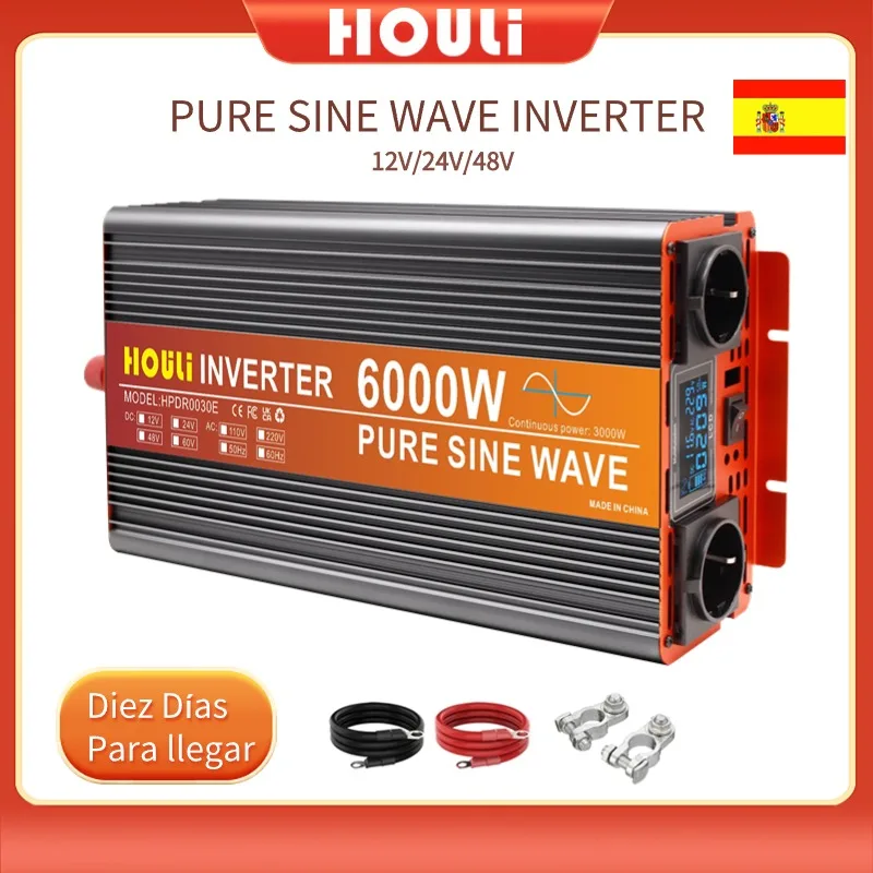 Houli Inverter A Onda Sinusoidale Pura Campeggio Inversor Onda Senoidale Pura Inversor De Potencia 12V Para 220V Inverter Per Auto