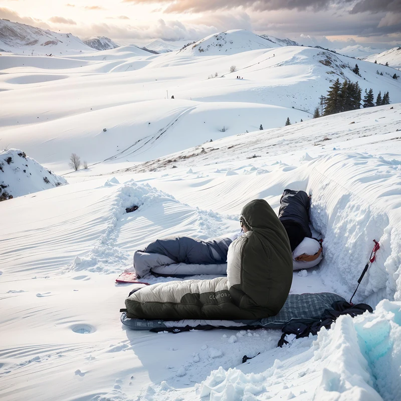 Naturehike Down Sleeping Bag Winter Outdoor Camp Tent Thickened Cold Proof Sleeping Bag Breathable And Waterproof