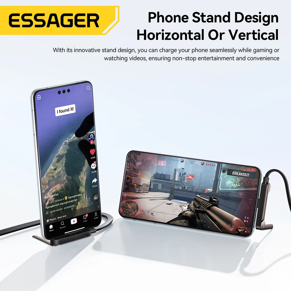 Essager Cable Foldable Phone Holder 100W Type-C