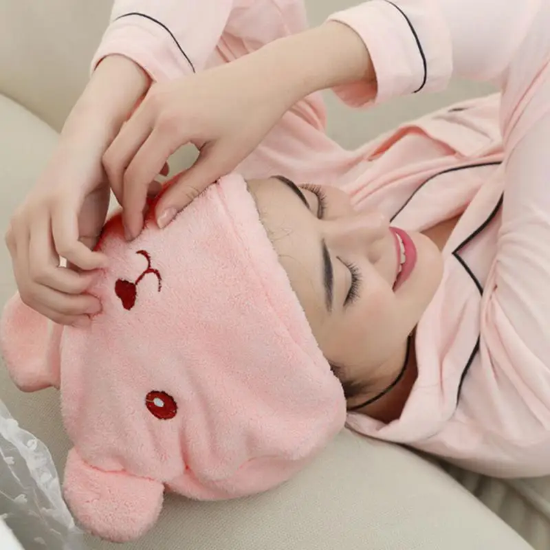 Lovely Little Bear Hair Drying Cap Towel Microfiber Quickly Dry Hair Shower Hat Wrapped Towels Bathing Cap Bathroom Accessories