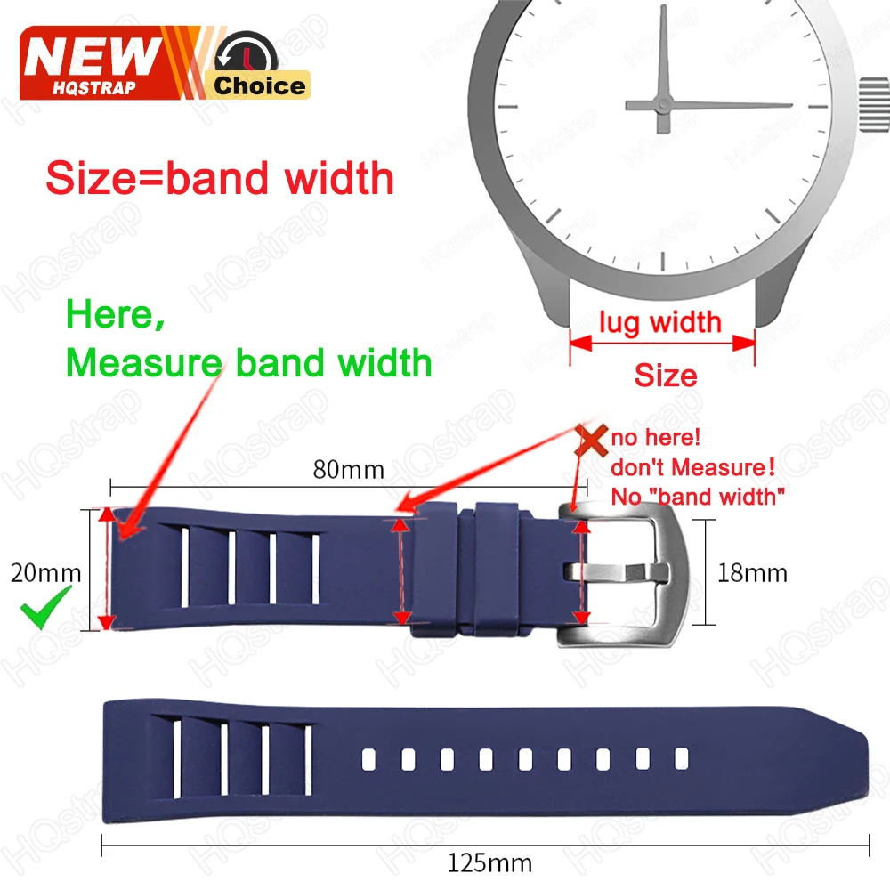 Enhanced Sport Rubber Watchband | Silicone Universal Wristband