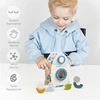 Wooden Montessori Rocket Toy  Rocket Block Docking Toy  Toy Matching Box  Baby Shape Recognition Toy Exquisite Wooden Toy Gift 3
