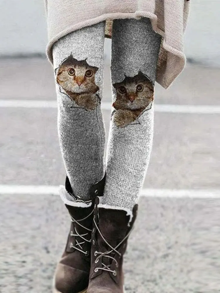

Womens Leggings Printing Geometric Pattern Slim Elastic Boot Pants Casual Sportswear Ladies Trousers Spring Fashion 2023 New