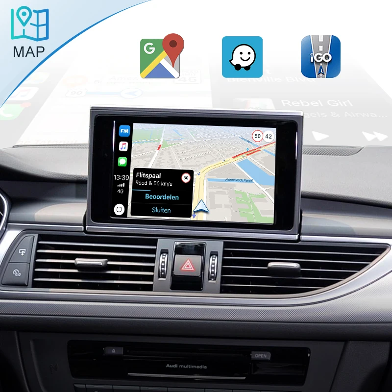 ワイヤレス CarPlay アウディ A6 A7 C7 MMI 3G HN + R 2009-2015 RMC