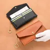 New Fashion Retro Envelope Wallets for Women PU Leather Purses Simple Solid Card Holder Phone Pouch Lady Clutch Coin Purse 2
