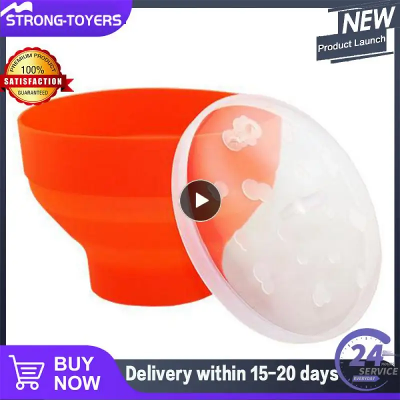 Ciotola Per Popcorn In Silicone Creativo Pieghevole Per La Casa Macchina Per Popcorn Per Microonde Con Coperchio Secchio Per Popcorn Da Forno