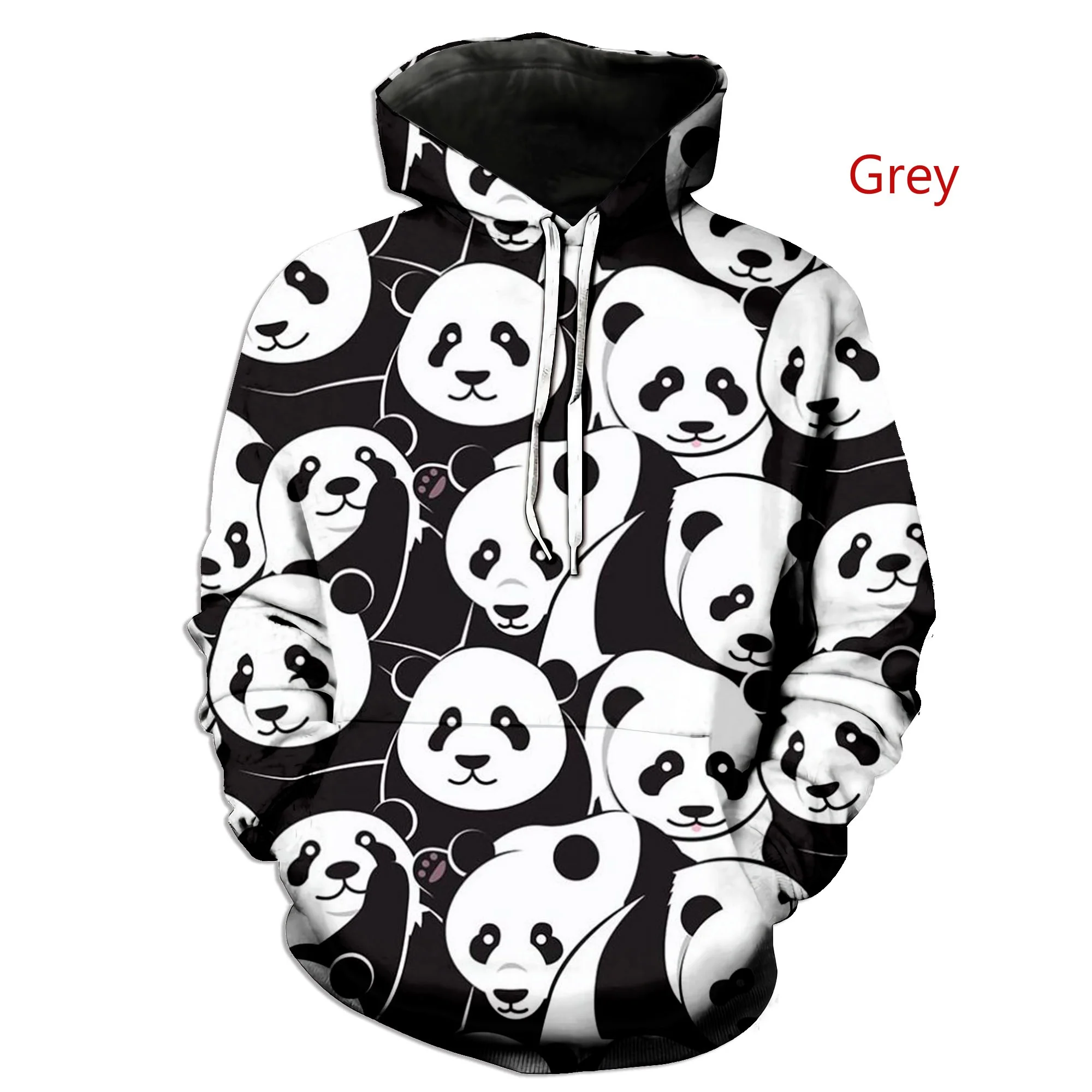 

2022 Men and Women New Fashion Panda 3D Printing Pullover Hoodie Loose Casual Sweatshirt