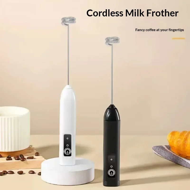 Electric Handheld Milk Frother and Drink Mixer with High-Speed Functionality