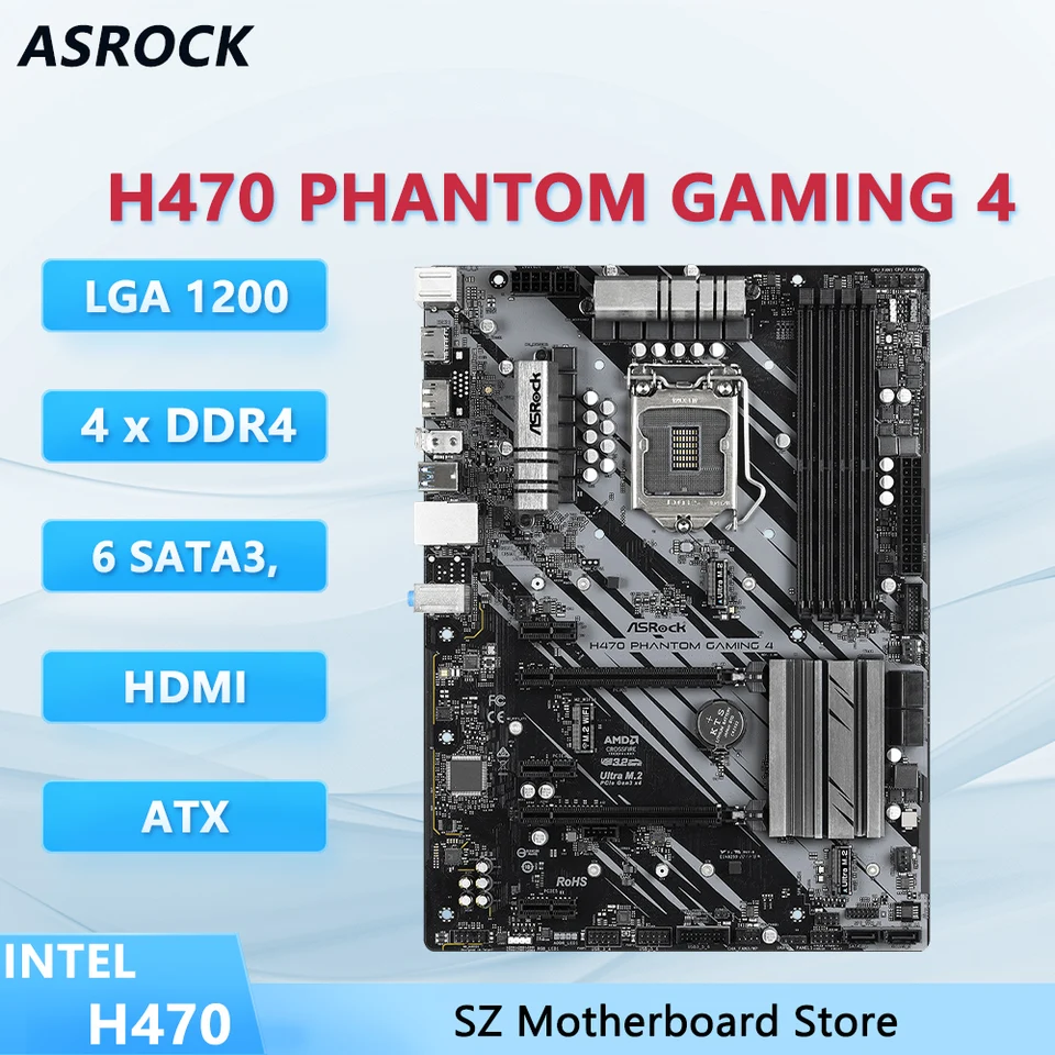 ASROCK H470 PHANTOM GAMING 4 マザーボード H470 マザーボード PC