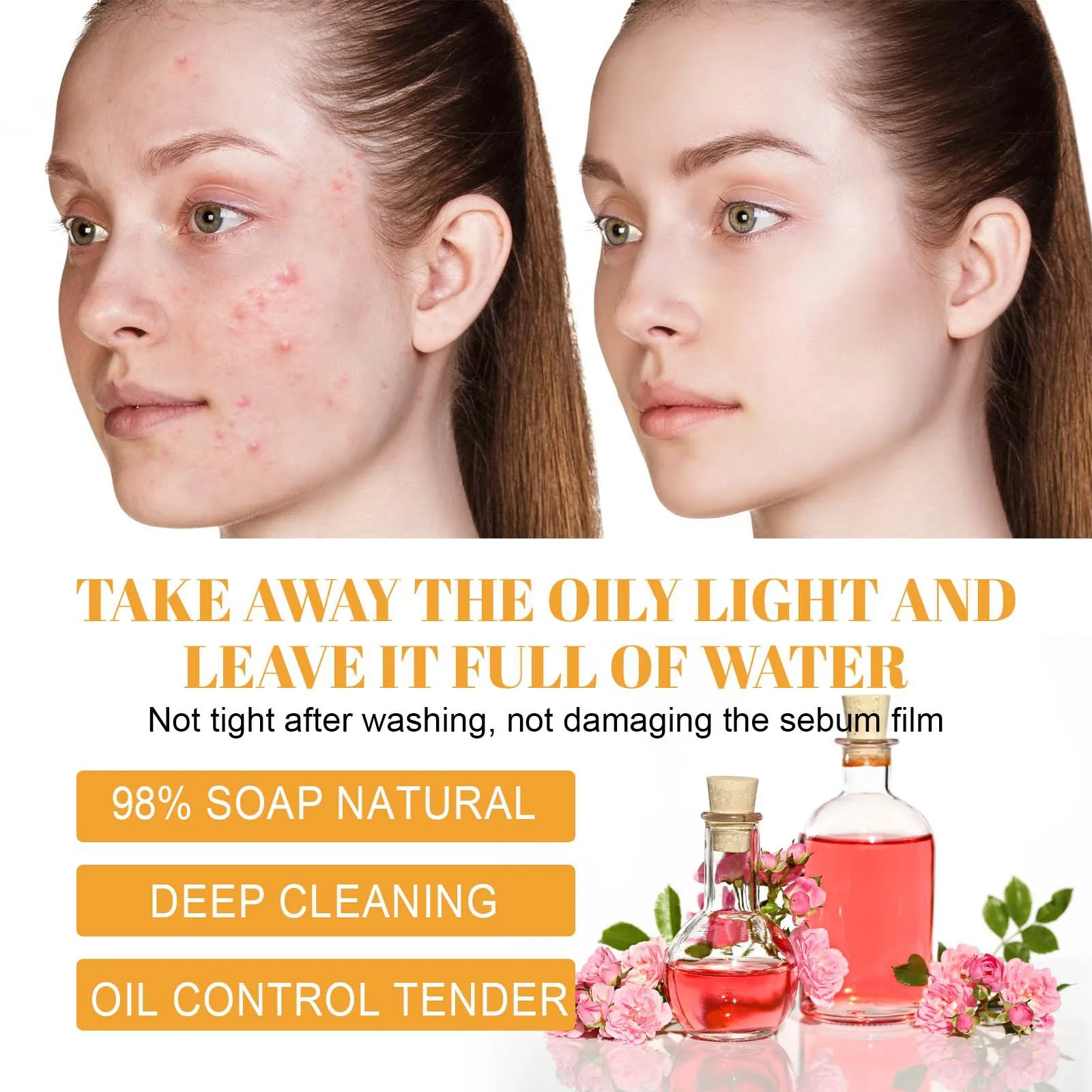 100ml Turmeric Cleansing Milk Deep Cleaning Moisturizing Facial Cleanser Skin Care Product For Women 5