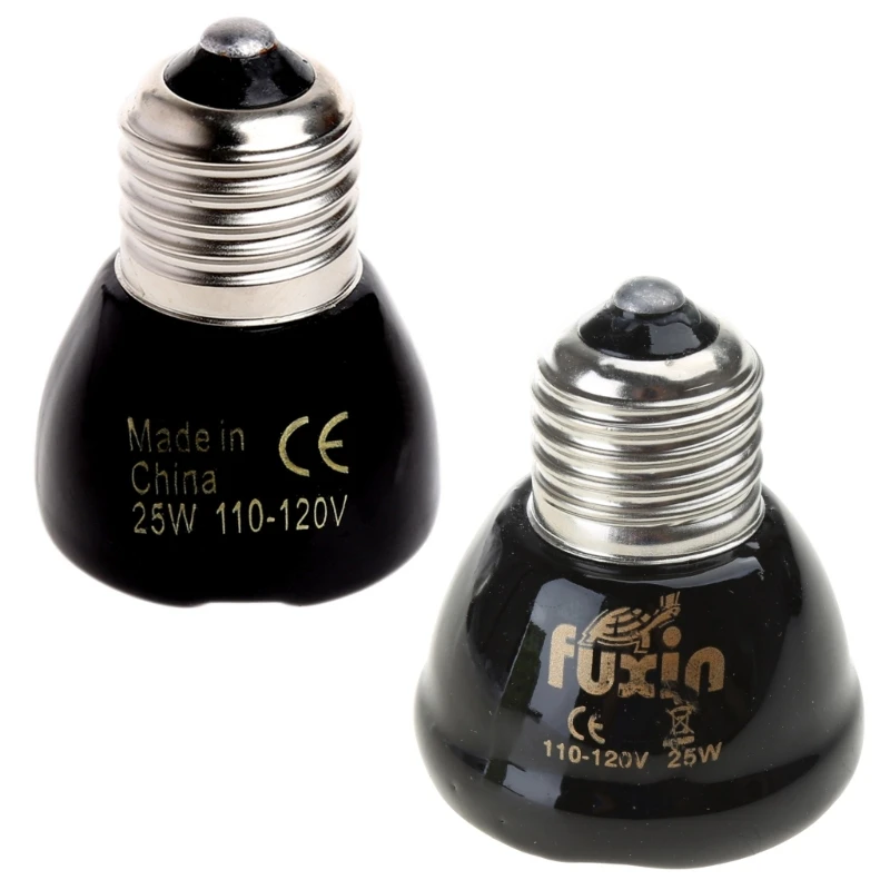 Ceramic Heat Emitter Reptile Heat Lamp Bulb No Light Emitting Brooder Coop Heater for Amphibians Pets & Incubating