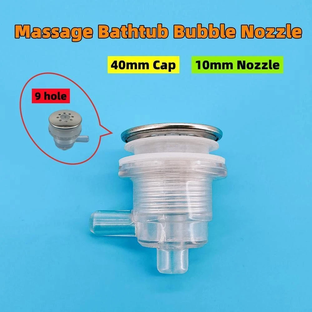 10mm Nozzle 40mm Cover 9 Hole With Light Bubble Nozzle Stainless Steel