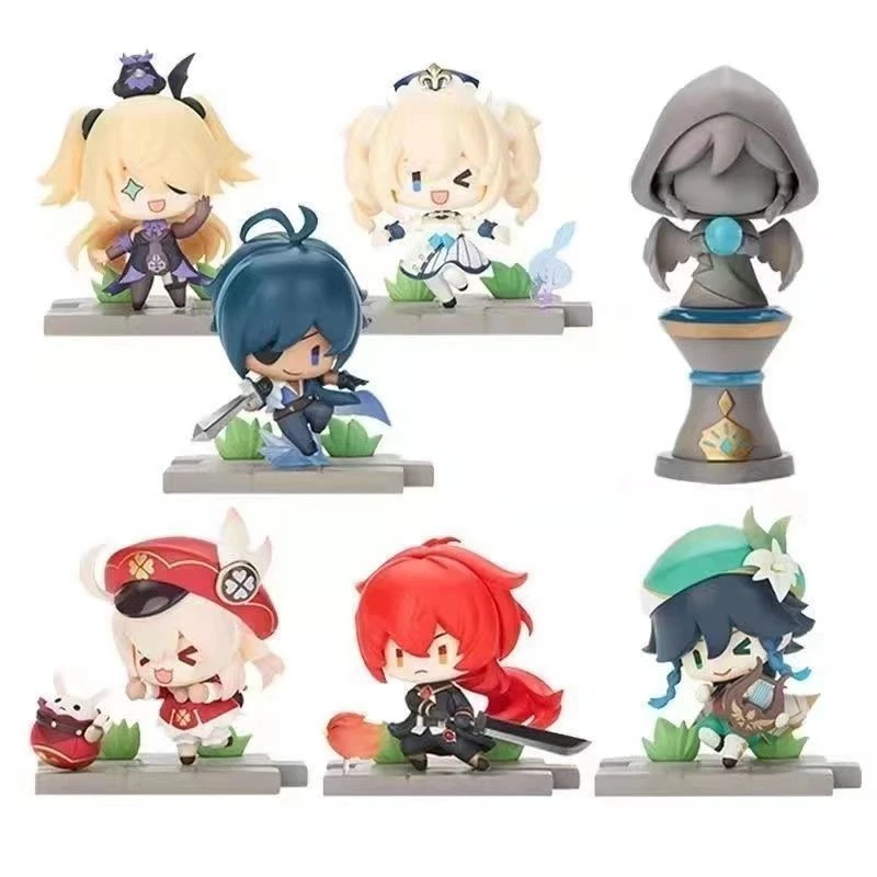 Аниме-фигурка Genshin Impact Hutao Yae Miko Venti Klee Keqing Qiqi, подставка для модели, настольное украшение, стоячий знак, подарки для фанатов