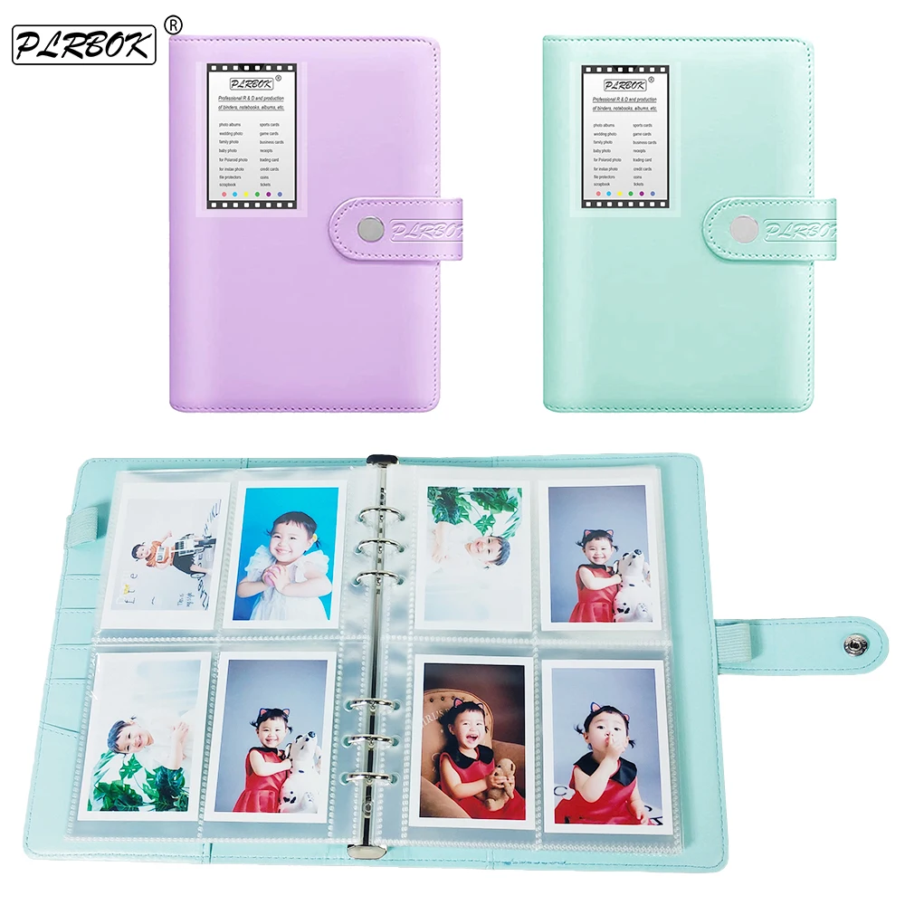 A5 6 Ring Binder Cover with Pocket Storage Notebook Family Photo Album Trading Card Protector Scrapbook