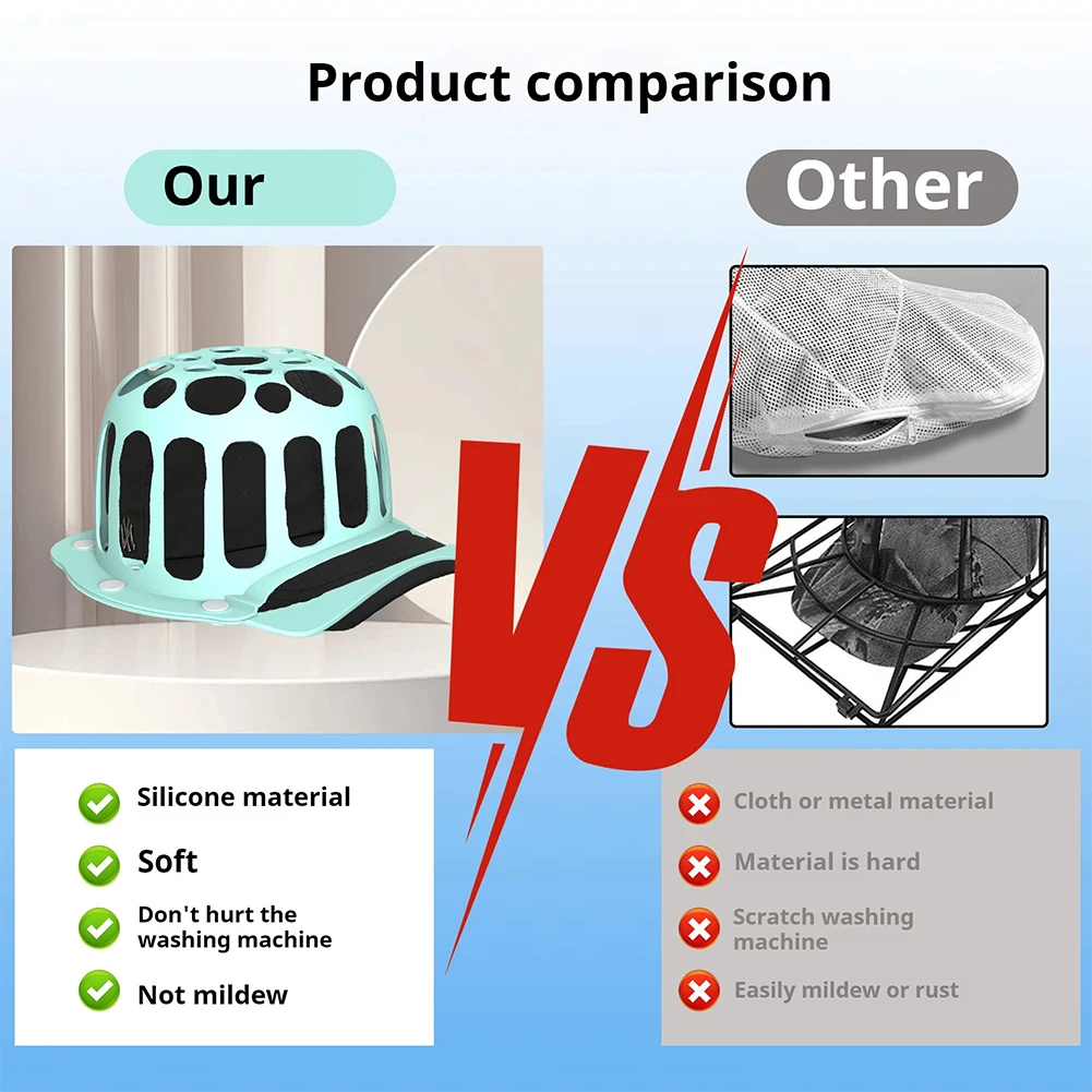 Hat Washer Cage Baseball Hat Cleaning Protector Silicone Washing Holder for Washing Machine