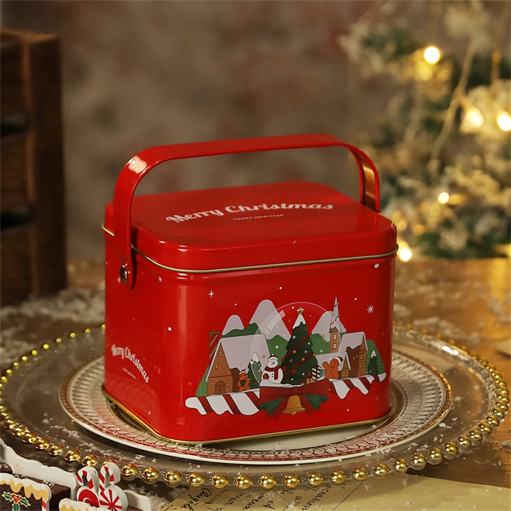 Boîtes à Bonbons De Noël En Métal Avec Couvercle - Lot De 3 Ou 4, Motifs Festifs, Pour Biscuits, Cadeaux, Décoration