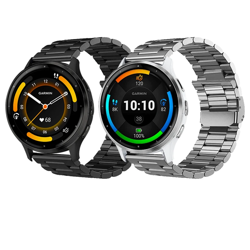 Cinturino Per Orologio In Metallo Da 22Mm Per Garmin Venu 3 2/Vivoactive Orologio A 4 Cinturini Per Garmin Forerunner 255 265 965 Cinturino Per Orolog