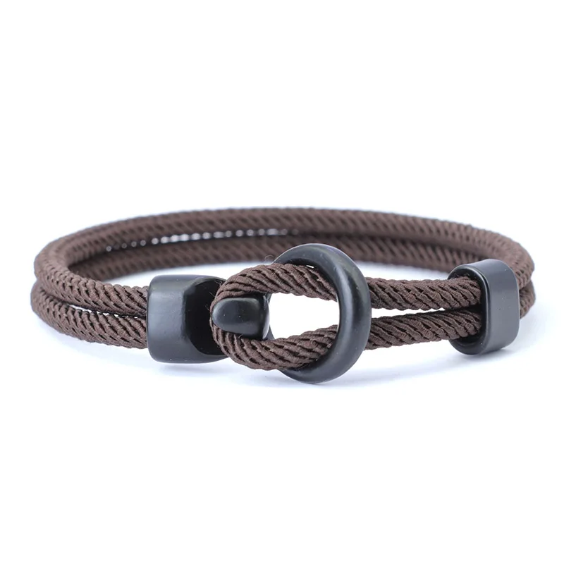 2024 Fashion Rope Bracelet Men Double Layer Outdoor Camping Braclet Homme  Accessories Survival Paracord Braslet Gift For Him