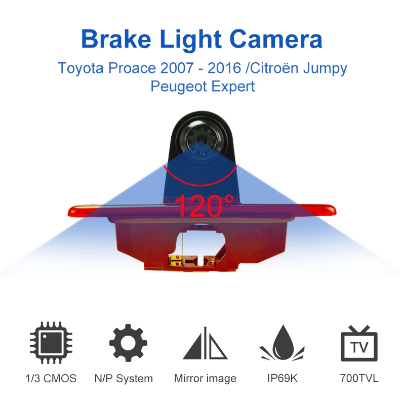 Cámara de visión trasera Dual, cámara de luz de freno de visión nocturna IR para Citroen Jumpy/Peugeot Expert/Toyota Proace 2007-2016 13 Sa0bcccd15a744189ba4047deb73679959