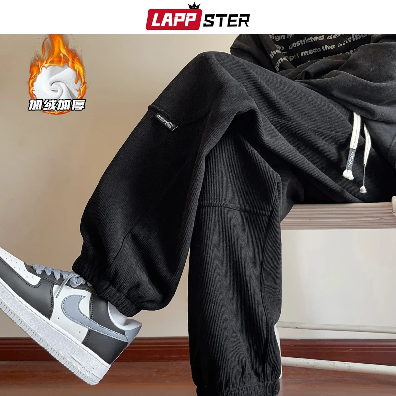 

LAPPSTER Y2k Winter Thick Corduroy Sweatpants Men Korean Fashions Baggy Sweat Pants Mens Streetwear Luxury Vintage JoggersPants