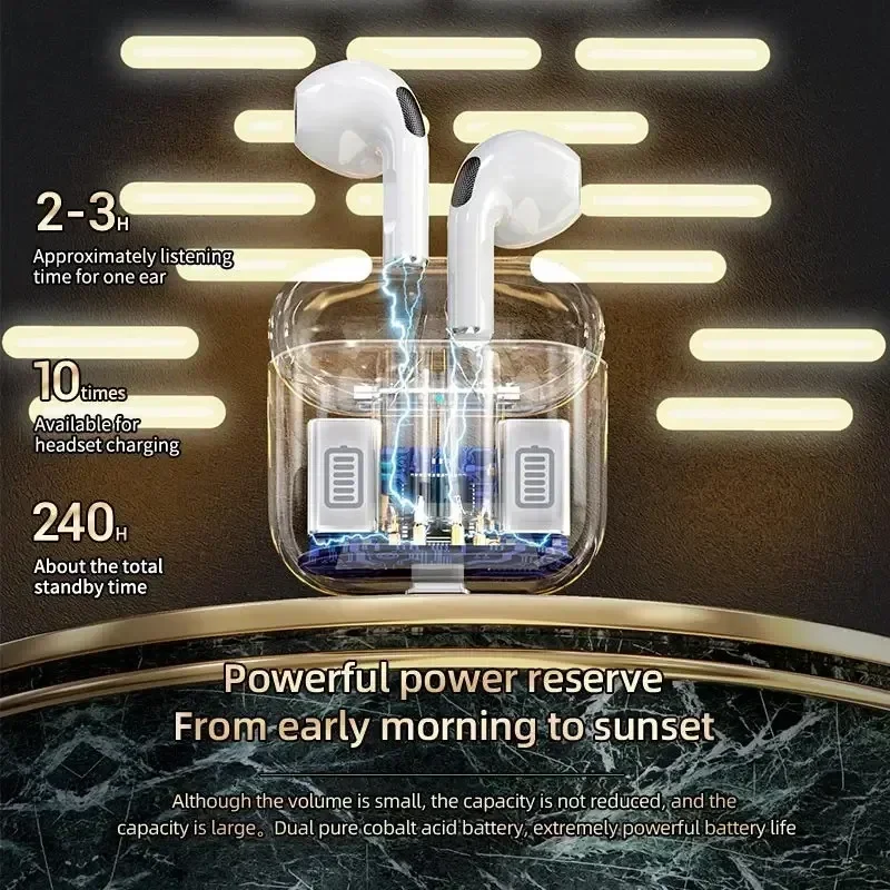 Pro4 TWS Bluetooth Earphone 9D Stereo Wireless Headphone in-Ear HiFi Earbud HandsFree Headset Microphone bluetooth earphones
