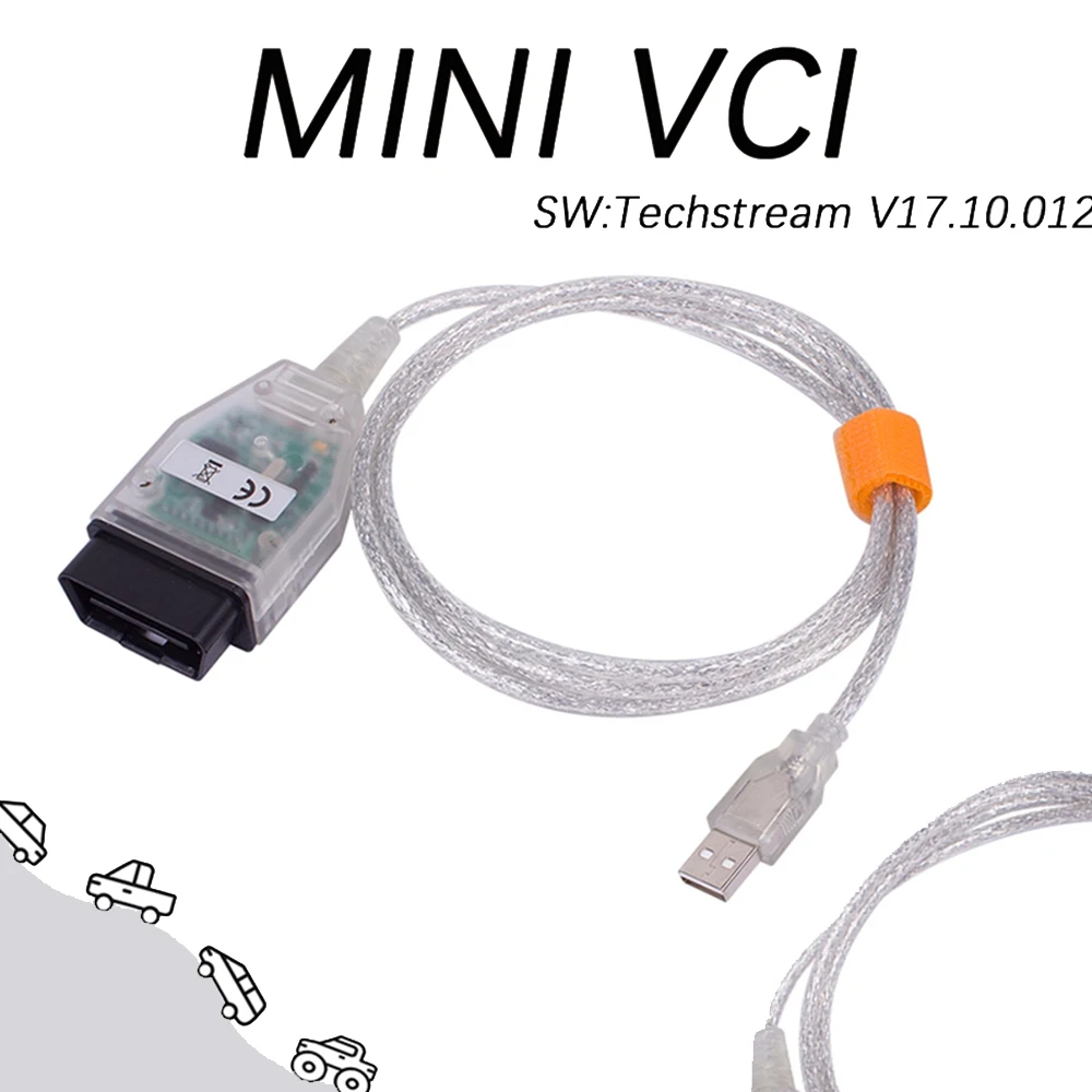 

Кабель mini-vci Techstream V17.10.012 для TOYOTA, инструменты для проверки, Диагностика obd2, сканер автомобиля, диагностическое оборудование MINI VCI