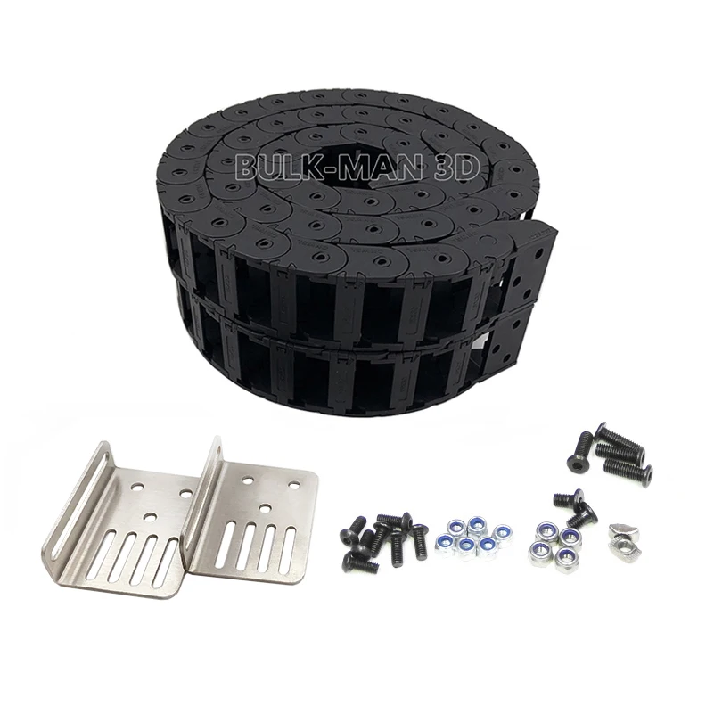 2/3/4 Meter Open Cable Drag Chain Bundle 15x30mm Plastic Towline Transmission Chain for QueenBee/LEAD CNC Router Machine