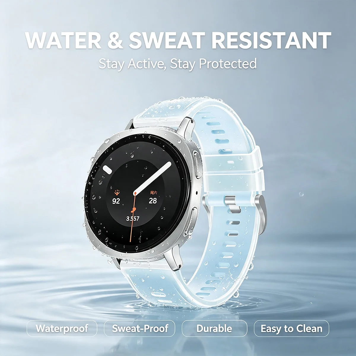 Silicone Sport Strap Band Bracelet in various sizes